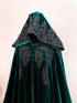 Green cape black lace