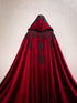 Red hooded long cape