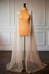 Sequin bridal tulle cape