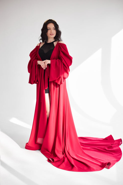Red wedding cape
