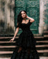 Black wedding dress Tulle wedding dress