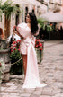 Pink bridal gown