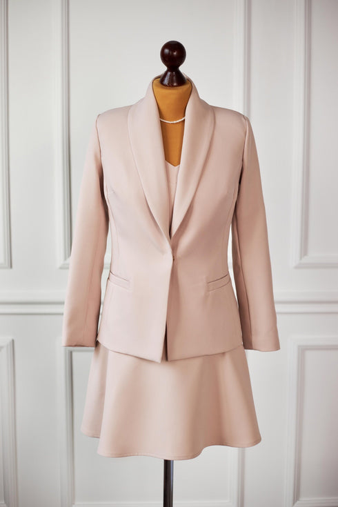 Dress and jacket Pink suit ladies suit