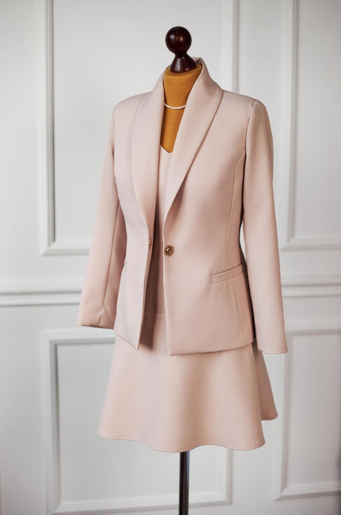 Dress and jacket Pink suit ladies suit