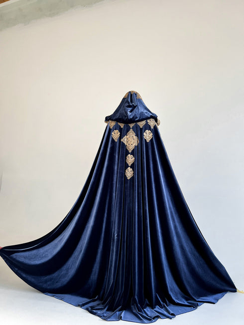 Gold lace halloween cape