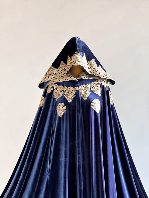 Gold lace halloween cape