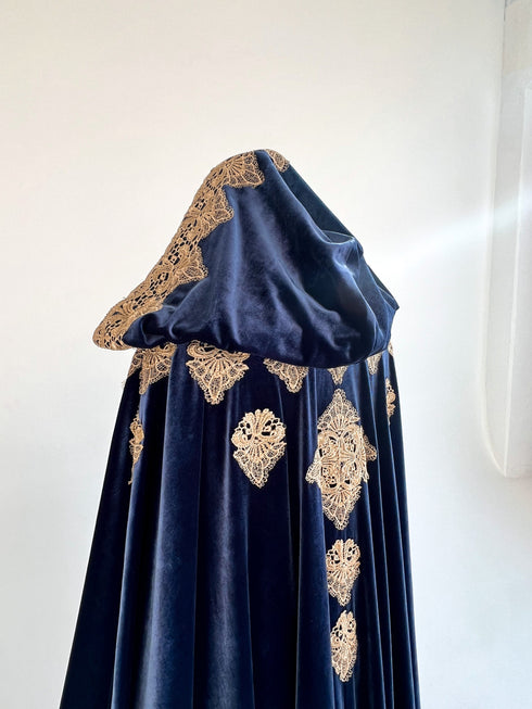 Gold lace halloween cape