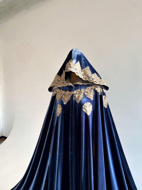 Gold lace halloween cape