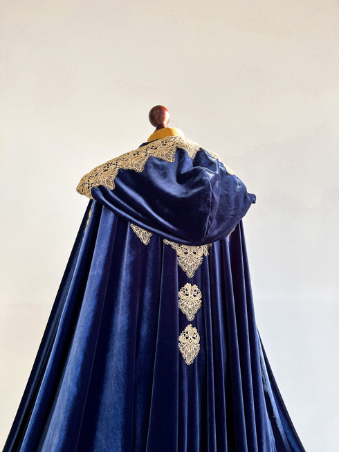 Gold lace halloween cape