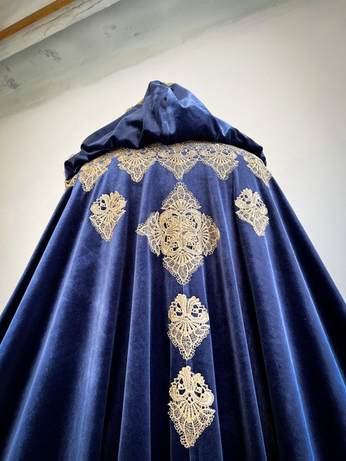 Gold lace halloween cape