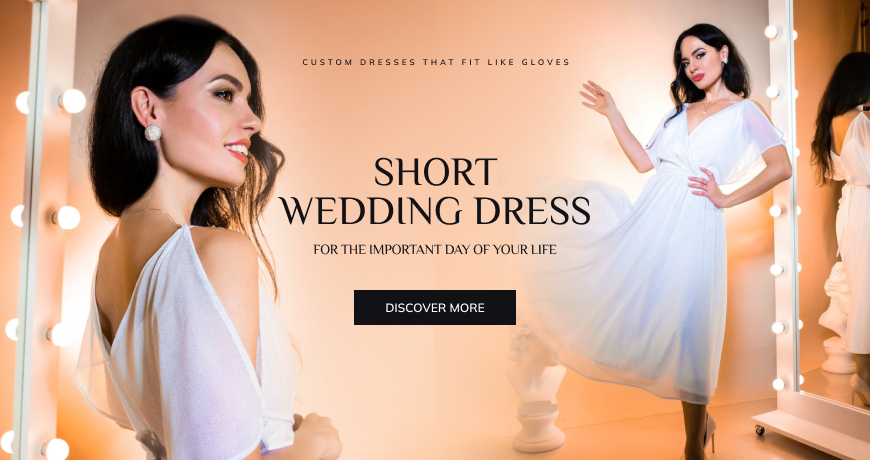 Short wedding dress