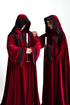 Red hooded cape sleeves