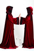 Red hooded cape sleeves