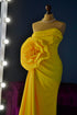 Yellow evening dress Formal prom gown