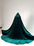 Green cape with lining