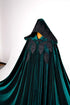Green cape with lining