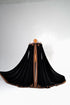 Black cape white lining