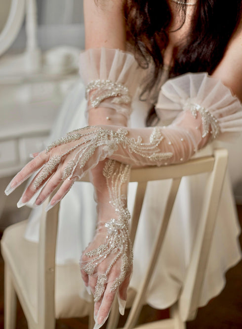 Wedding gloves Long bridal gloves