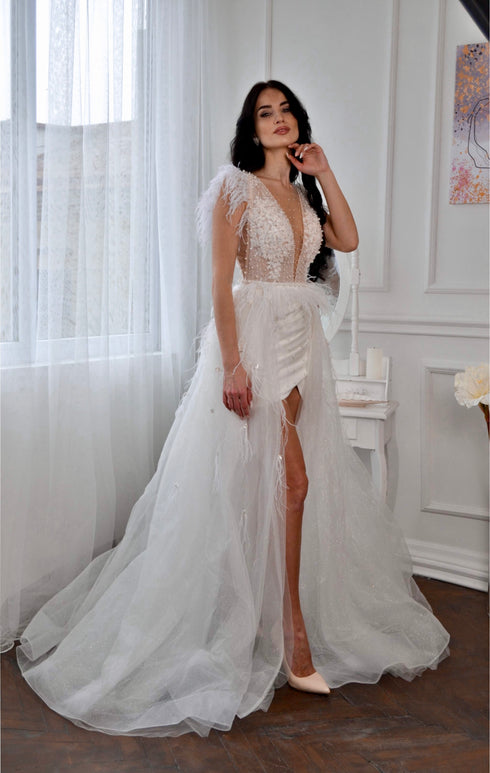 Custom wedding gown