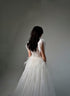 Detachable bridal train Wedding overskirt long train