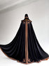 Long cape golden lace