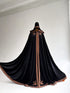 Long cape golden lace