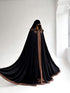 Long cape golden lace