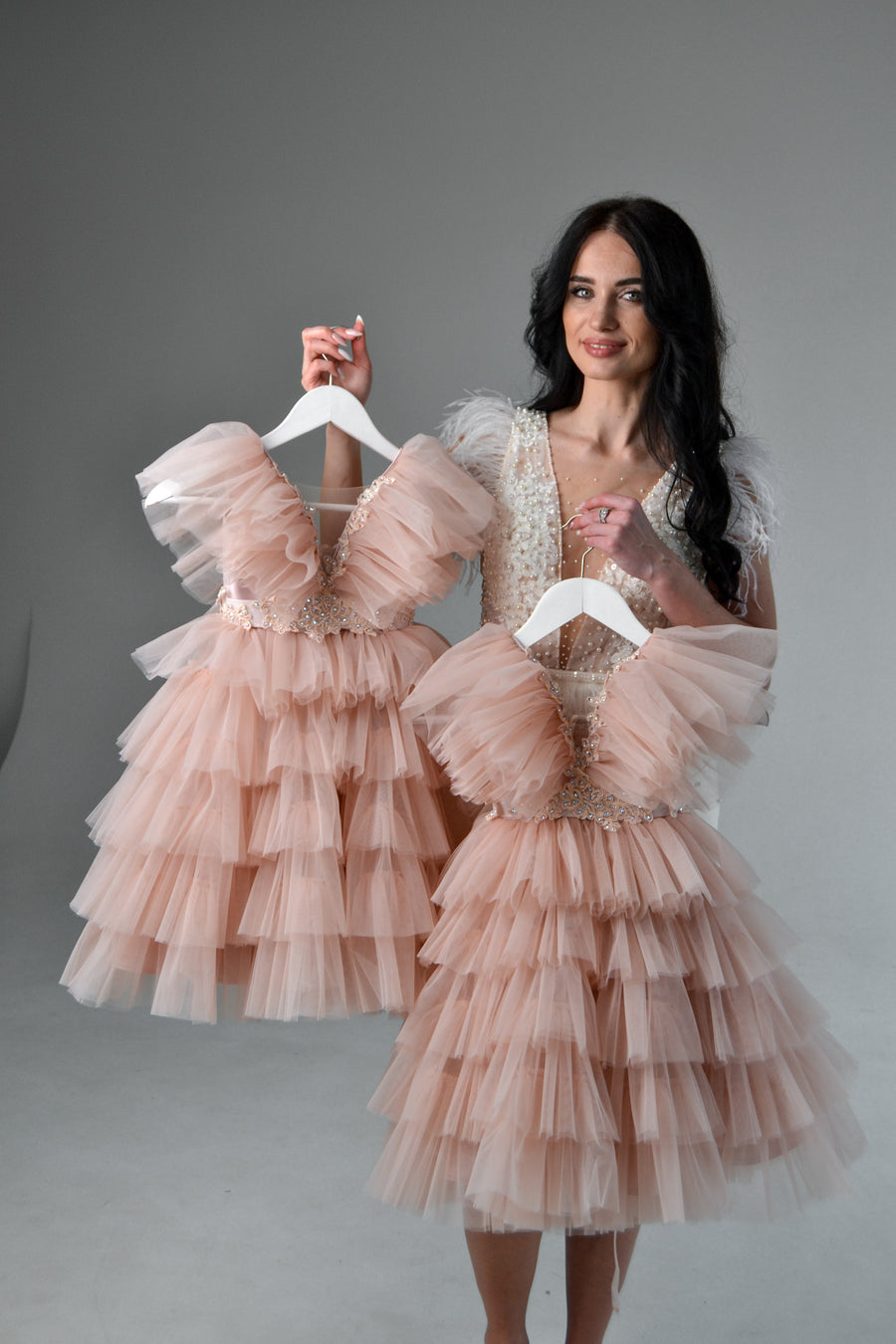 Tulle flower girl dress Princess birthday fairy dress girl