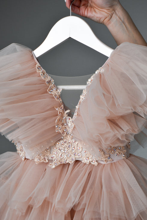 Tulle flower girl dress Princess birthday fairy dress girl