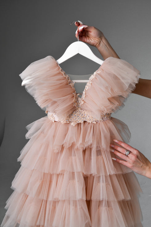 Tulle flower girl dress Princess birthday fairy dress girl