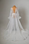 Organza wedding cape with sleeves
