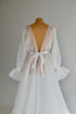 Organza wedding cape with sleeves