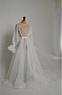 Organza wedding cape with sleeves