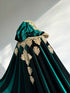 Green velvet cape