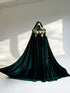 Green velvet cape