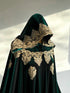 Green velvet cape