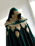 Green velvet cape