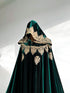 Green velvet cape