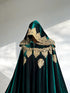 Green velvet cape