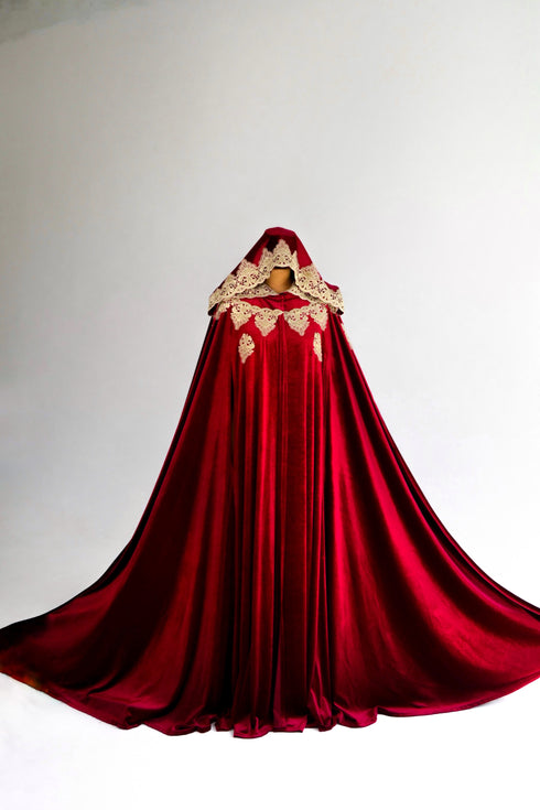Red cape with a sun