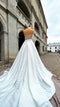 Bridal satin detachable train Wedding dress train