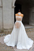 Bridal satin detachable train Wedding dress train