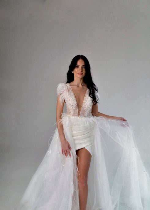 Custom wedding gown