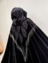 Black velvet cape