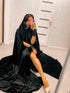 Velvet black cape halloween