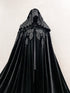 Velvet black cape halloween