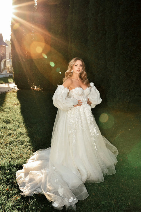 Fairy custom unique bridal gown