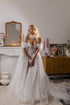 A Line Wedding Dress, Off-the-shoulder Bridal gown