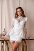 Lace Mini Wedding Dress ✨ Long Sleeve Bridal Gown