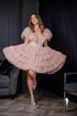 Pink Ruffle Wedding Dress ✨ Tulle Bridal Mini Dress